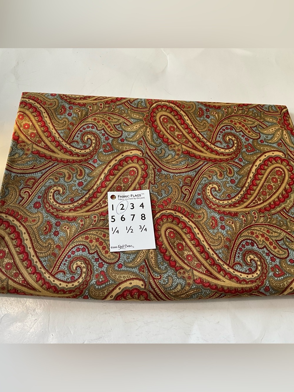 Quilting Fabric Moda #3839Chocolat by 3 Sisters Paisley Cotton Multicolor 2 Yds